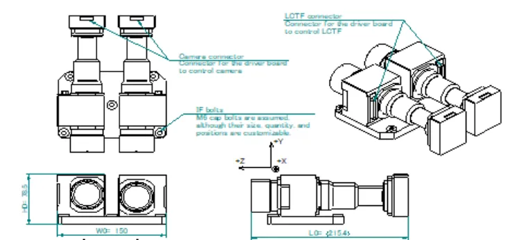 多色バンド観測をキューブサットで実現するためのコンセプト例の画像